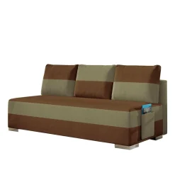Couchbett mit Federkern in Rostbraun und Beige - Jemayno