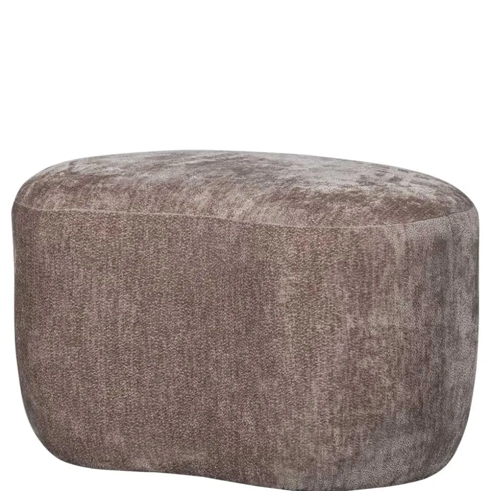 Couchhocker in Taupe Chenille - Fridelia