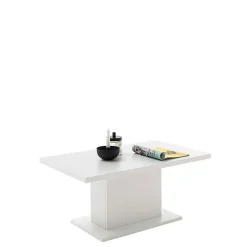 Couchtisch auf Säulengestell in Lichtgrau - Apulco