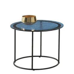 Couchtisch in Blau Strukturglas - Neive