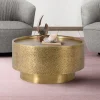 Couchtisch in Gold und Bronze - Beaven
