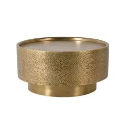 Couchtisch in Gold und Bronze - Beaven