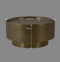 Couchtisch in Gold und Bronze - Beaven