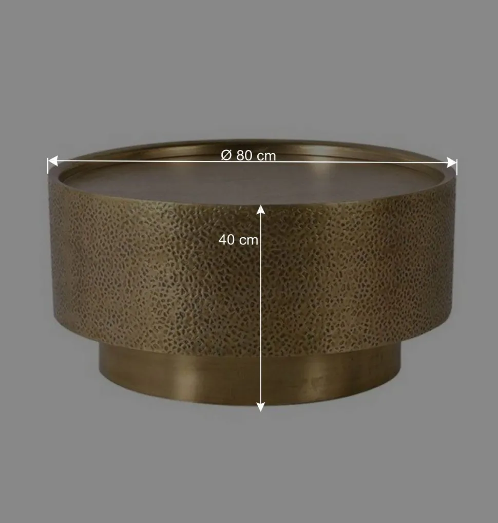 Couchtisch in Gold und Bronze - Beaven