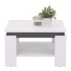 Couchtisch in Weiß mit Anthrazit - Blacky