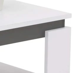 Couchtisch in Weiß mit Anthrazit - Blacky