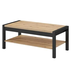 Couchtisch mit Ablage in Wildeiche Holzoptik - Zavorra