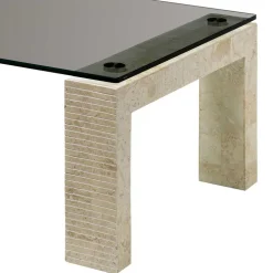 Couchtisch mit Glasplatte in Bronze getönt - Finanun