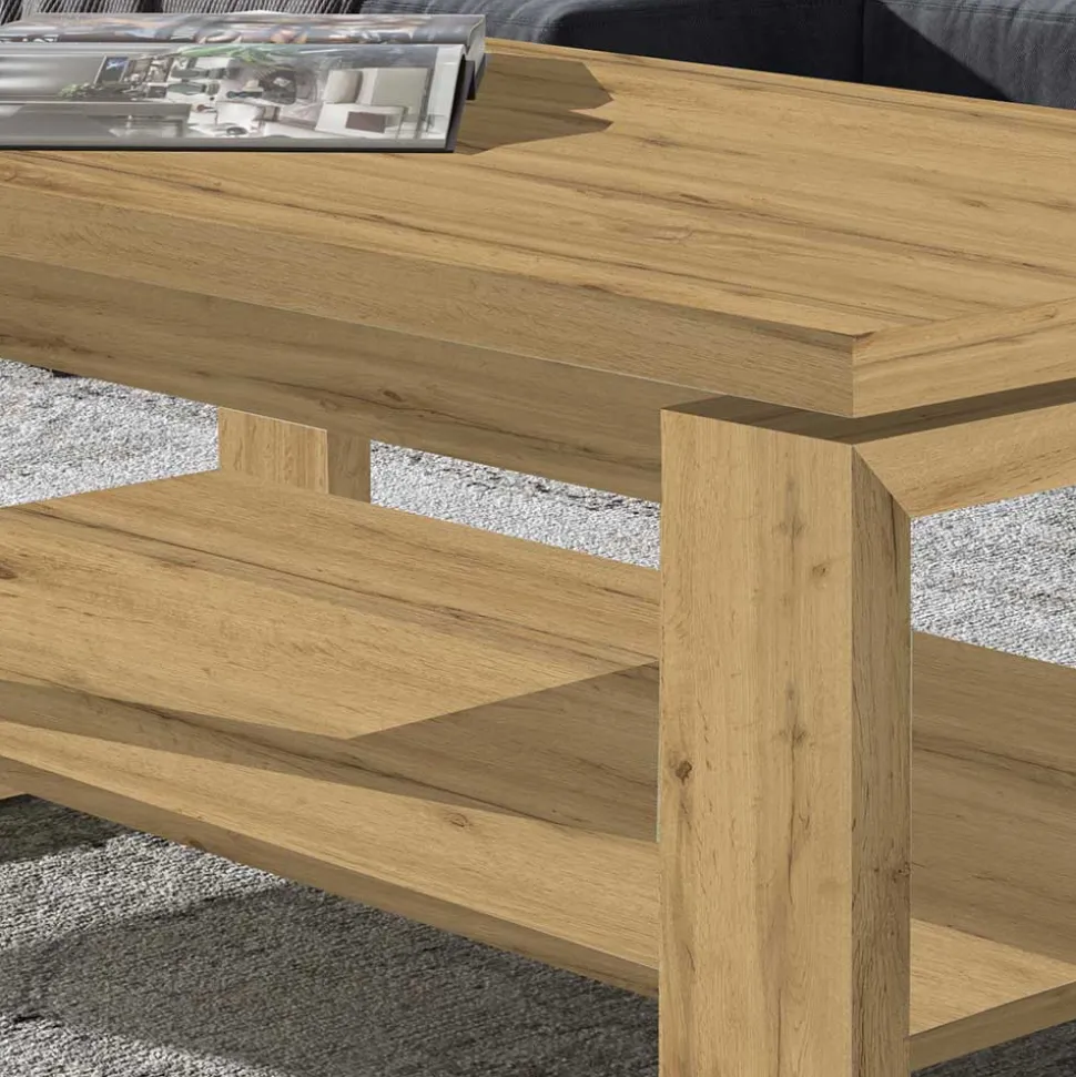 Couchtisch mit höhenverstellbarer Platte - Nelida