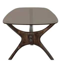 Couchtisch mit Platte aus getöntem Glas - Gabela