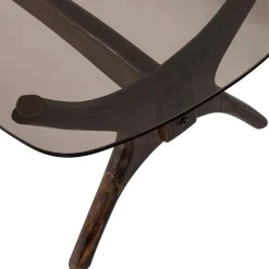 Couchtisch mit Platte aus getöntem Glas - Gabela