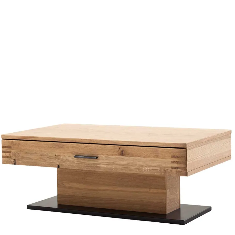 Couchtisch mit Säulenfuß und Schublade - Crupean