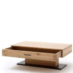 Couchtisch mit Säulenfuß und Schublade - Crupean