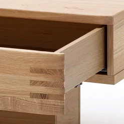 Couchtisch mit Säulenfuß und Schublade - Crupean