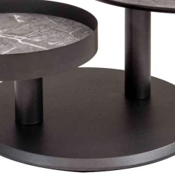 Couchtisch mit zwei Platten verdrehbar - Lachea