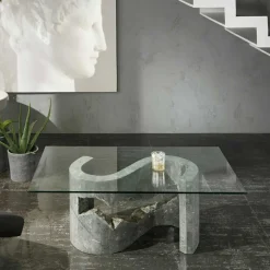 Couchtisch Varagosta aus Stein und Glas