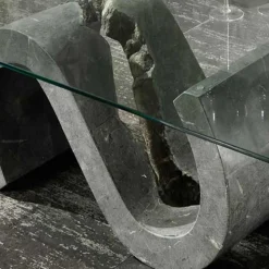 Couchtisch Varagosta aus Stein und Glas