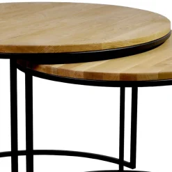 Couchtisch Zweisatz aus Wildeiche - Cazama (zweiteilig)