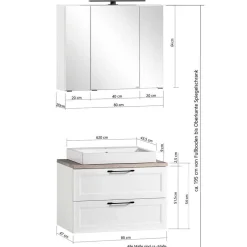 Country Badblock Möbel Set - Gyatso (vierteilig)