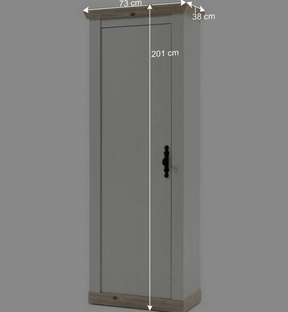 Country Flur Garderobe & Möbel Set - Nedita (fünfteilig)