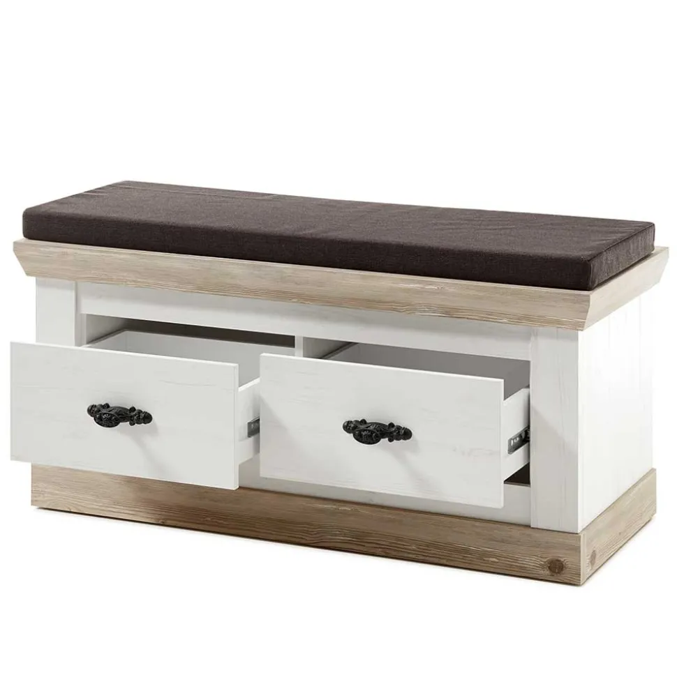 Country Flurbank mit 2 Schubladen - Nedita