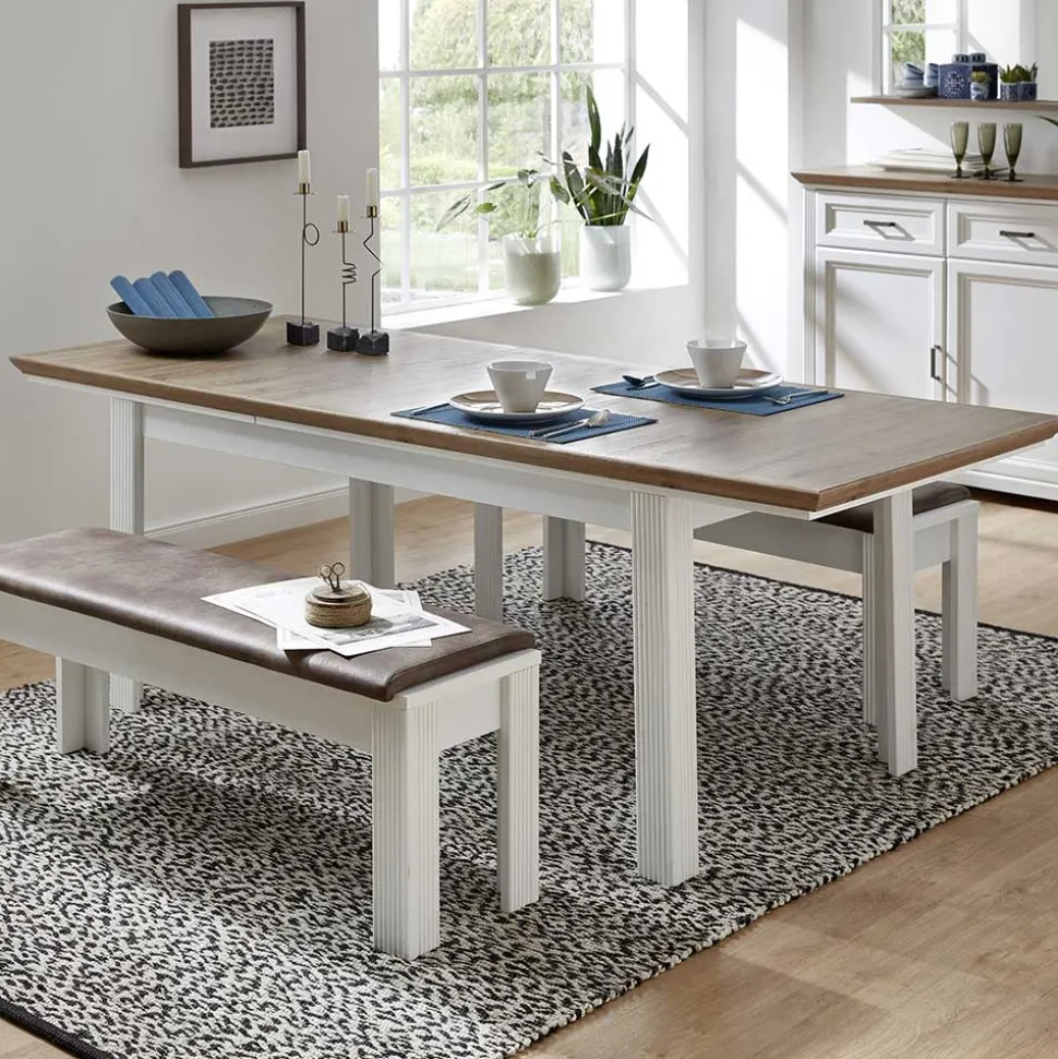 Country Style Ausziehtisch zweifarbig - Sinolita