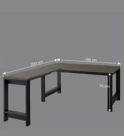 Country Style Eckschreibtisch zweifarbig - Joe