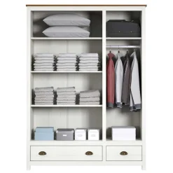 Country Style Kleiderschrank mit 2 Schubladen - Abelkav