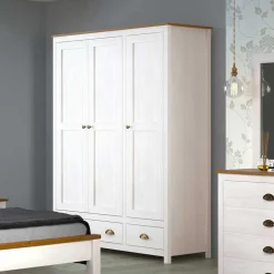 Country Style Kleiderschrank mit 2 Schubladen - Abelkav