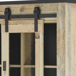 Country Style Oberschrank mit Glas Schiebetür - Garisa