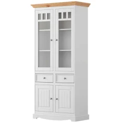 Country Style Vitrinenschrank 90x190x45 cm - Vitablo