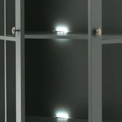 Country Vitrinenschrank in Dunkelgrün - Niestov