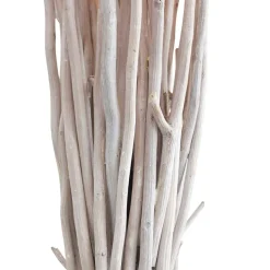 Cremeweiße Stehleuchte mit Schirm aus Stoff - Simona