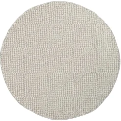 Cremeweißer Teppich in Rund 120 cm - Rema