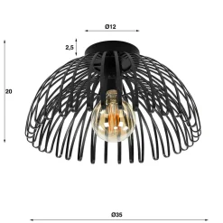 Deckenleuchte mit Drahtschirm - Beqa