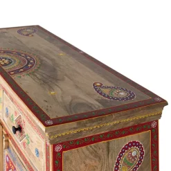 Dekorative Kommode mit bunten Ornament Mustern - Jalisa