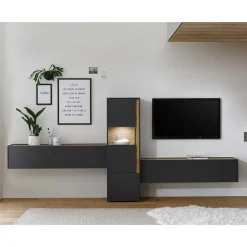 Design Anbauwand fürs Wohnzimmer - Ahilav (dreiteilig)