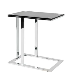 Design Anstelltisch mit Schwarzglas - Jenna