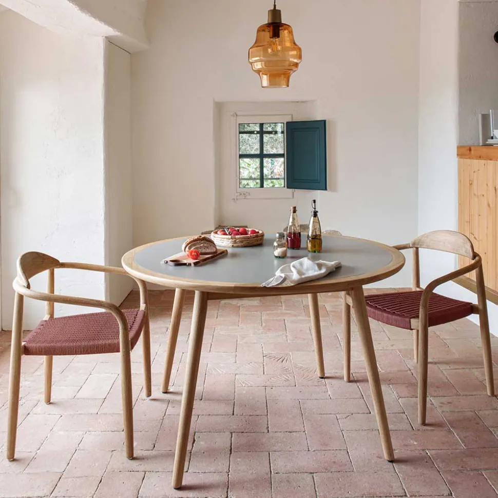 Design Armlehnenstühle mit Geflechtsitz - Renero (4er Set)