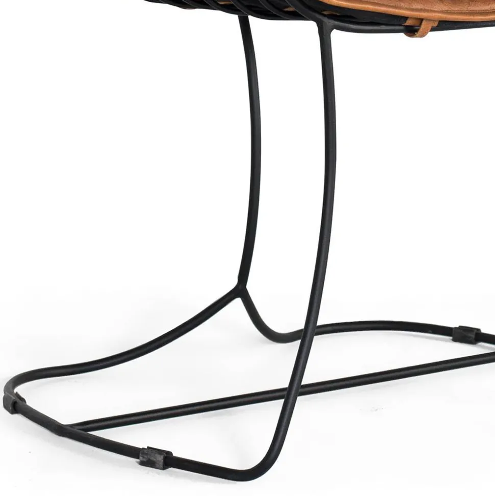 Design Armlehnenstuhl aus Leder Hellbraun - Persia (2er Set)