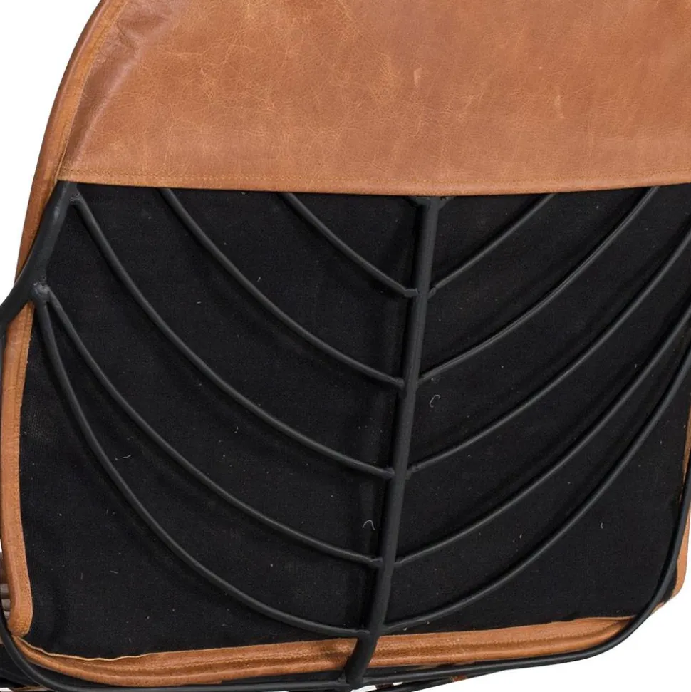 Design Armlehnenstuhl aus Leder Hellbraun - Persia (2er Set)