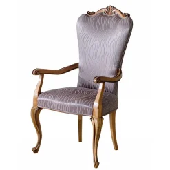 Design Armlehnenstuhl in Rosenholz Stoff - Vuluza