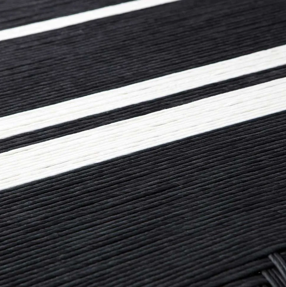 Design Bank in Schwarz mit Weiß - Giuseppa