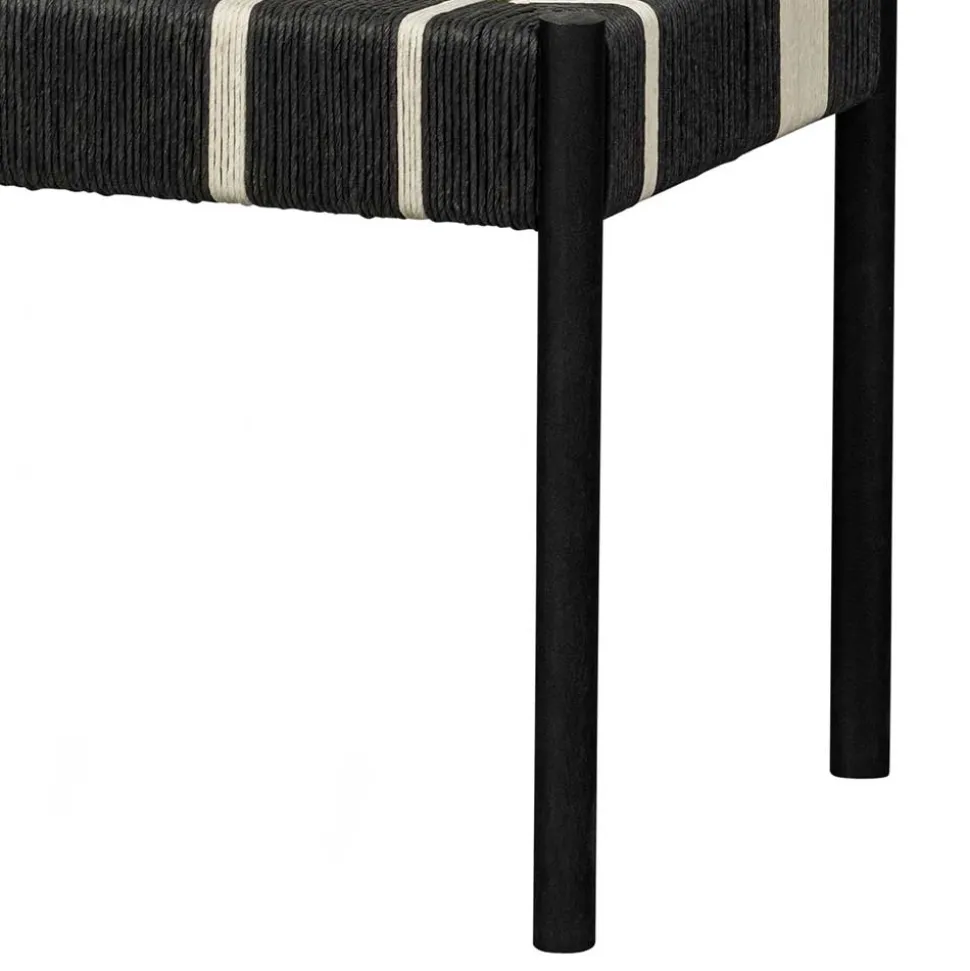 Design Bank in Schwarz mit Weiß - Giuseppa