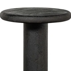 Design Barhocker aus schwarzem Massivholz - Vionna