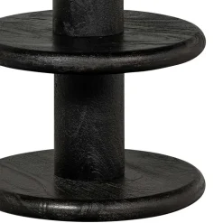 Design Barhocker aus schwarzem Massivholz - Vionna