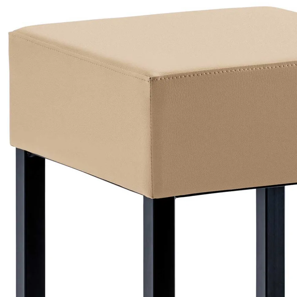 Design Barhocker in Beige & Schwarz - Tuwedia