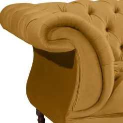 Design Barocksofa in Gelb Samtvelours - Alisho