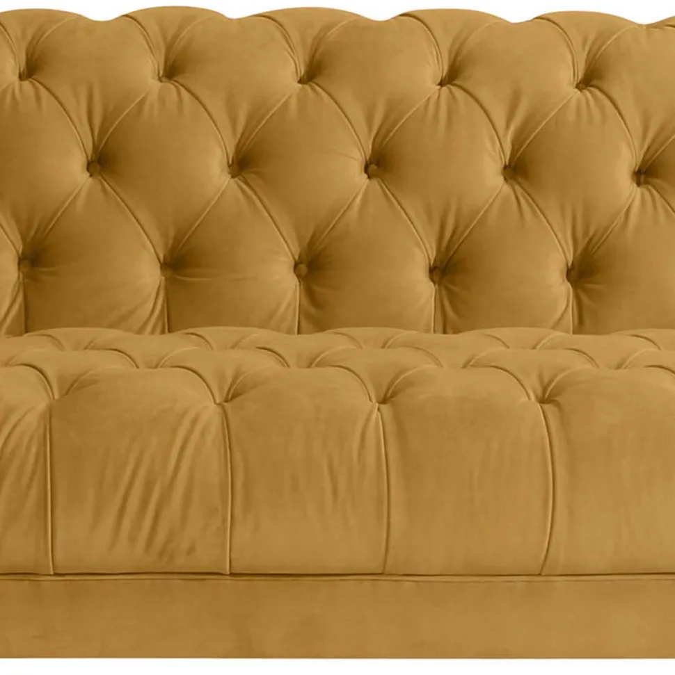 Design Barocksofa in Gelb Samtvelours - Alisho