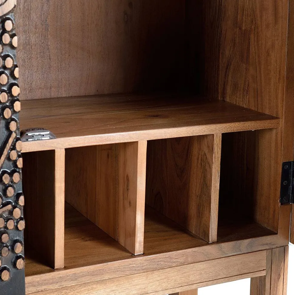 Design Barschrank mit Schnitzerei und Lack - Marcel